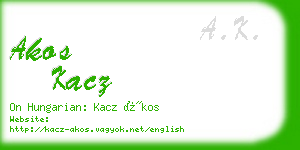 akos kacz business card